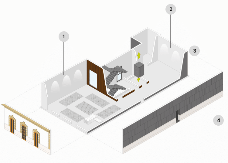 Ilustración con la distribución de la exposición sobre la historia de Roquetas de Mar